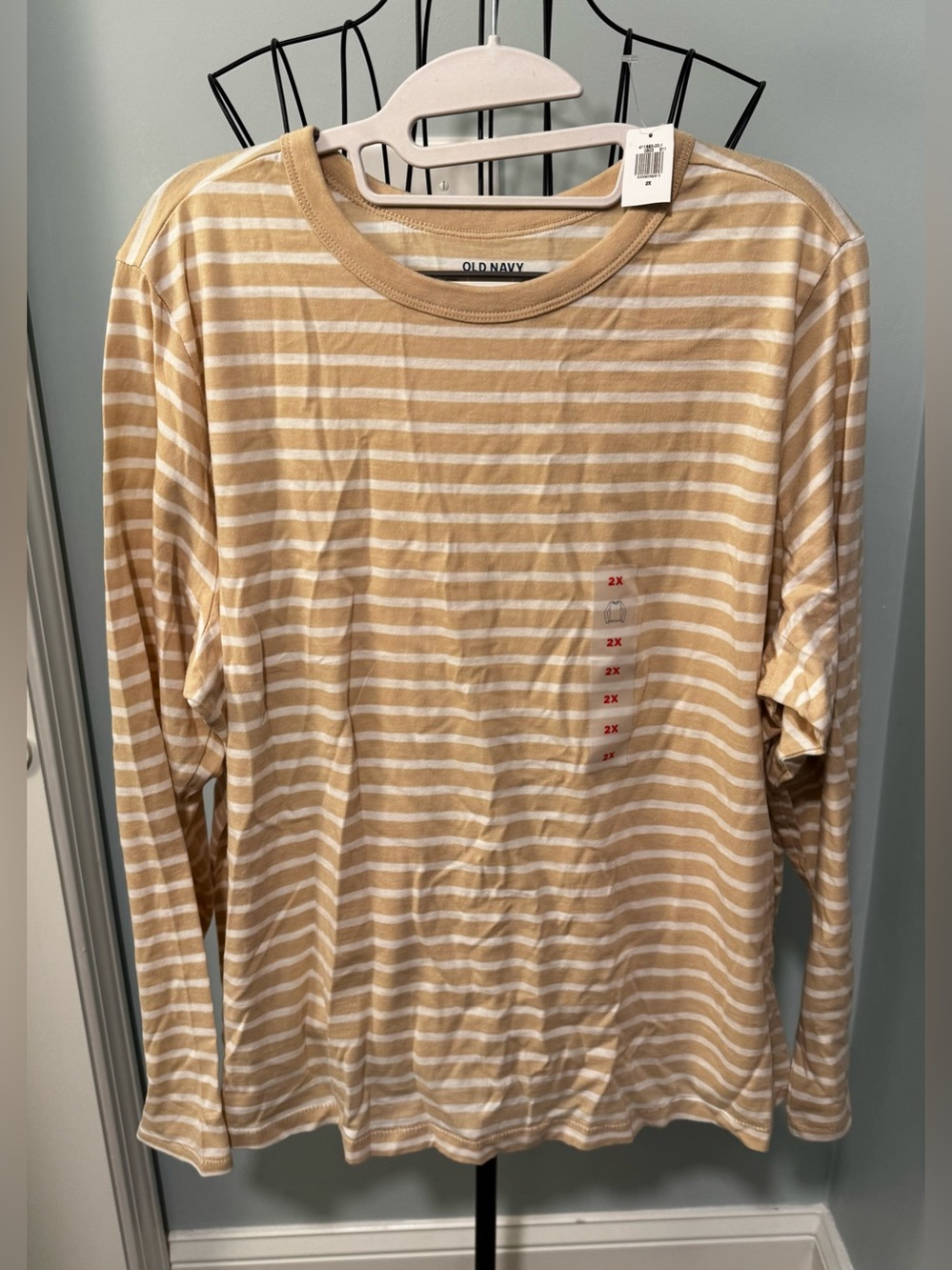 New Old Navy Brown/Yellow Cream 2X 2XL Women’s long sleeve t shirt Everywhere